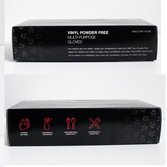 VINYL Powder Free Multi-Purpose Gloves (LUCID) - Picture 2 of 2